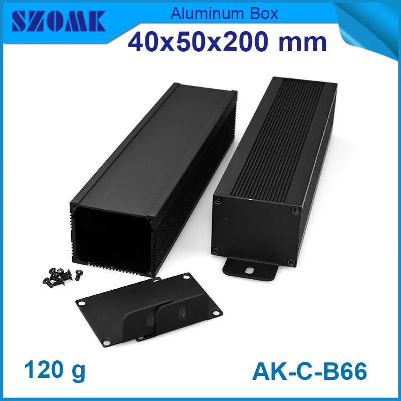 10pcs/veľa čierne eloxovanie a práškové lakovanie hliníkových nástroj, kabinet pre elektroniku 40*50*200 mm