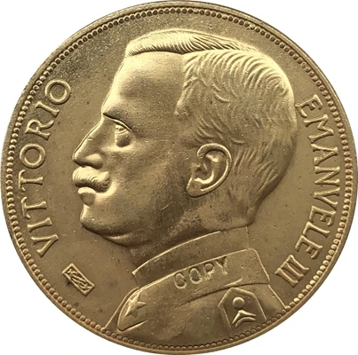 1912 Taliansko 50 Lire mince KÓPIU 28MM
