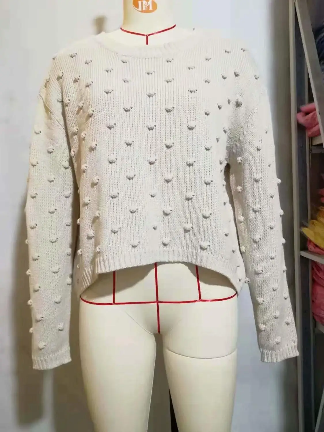 2020 ženy móda loptu dekorácie základné pletenie sveter jeseň farbou bežné pulóvre chic dlhý rukáv voľný čas topy S087
