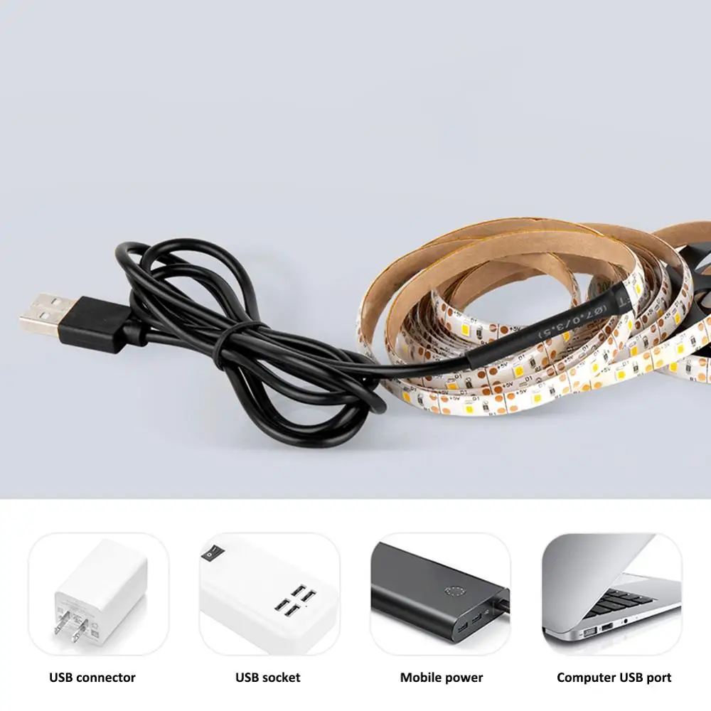 3M/4M/5M 2835 LED Pásy Svetla Pás USB DC12V Flexibilné Domáce Dekorácie Svetlá LED Pásky 60leds/m, IP65 Vodeodolný Biela/Teplá Biela