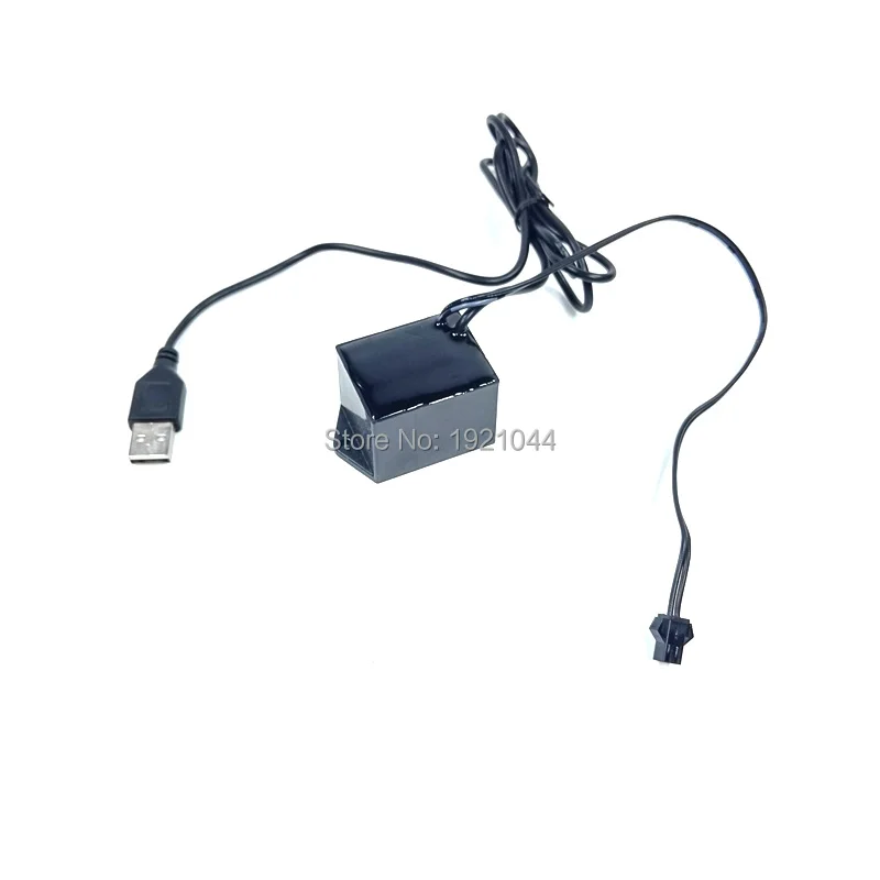 5 KS NOVÝ Štýl 5V 15M USB Port EL drôt invertor poháňané Mobilné batérie pre pohon 1-15m EL drôt/EL pásy Pre Party Dekorácie