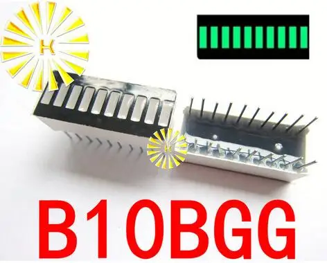 5PCSx 10 Segment Zelená Červená Modrá Žltá Jade Zelená Biela Digitálny LED Trubice 10 Bar*Displej 25 mm Modul B10G B10R B10BB Svetlo Korálky