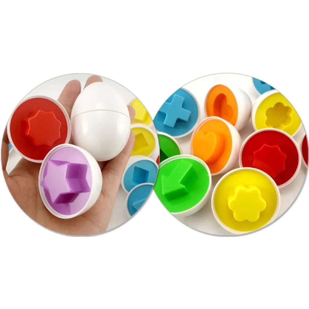 6pcs/set Baby Inteligentné Vajcia Hračky Predstierať, Puzzle Smart Vajcia Zápas Puzzle pre Vzdelávanie Farba Tvar Vzdelávania Hračky 0-24 mesiacov