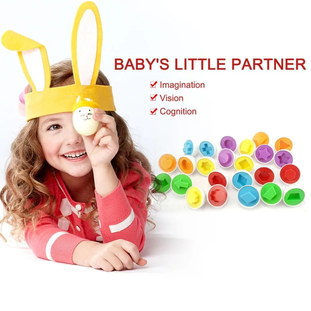 6pcs/set Baby Inteligentné Vajcia Hračky Predstierať, Puzzle Smart Vajcia Zápas Puzzle pre Vzdelávanie Farba Tvar Vzdelávania Hračky 0-24 mesiacov