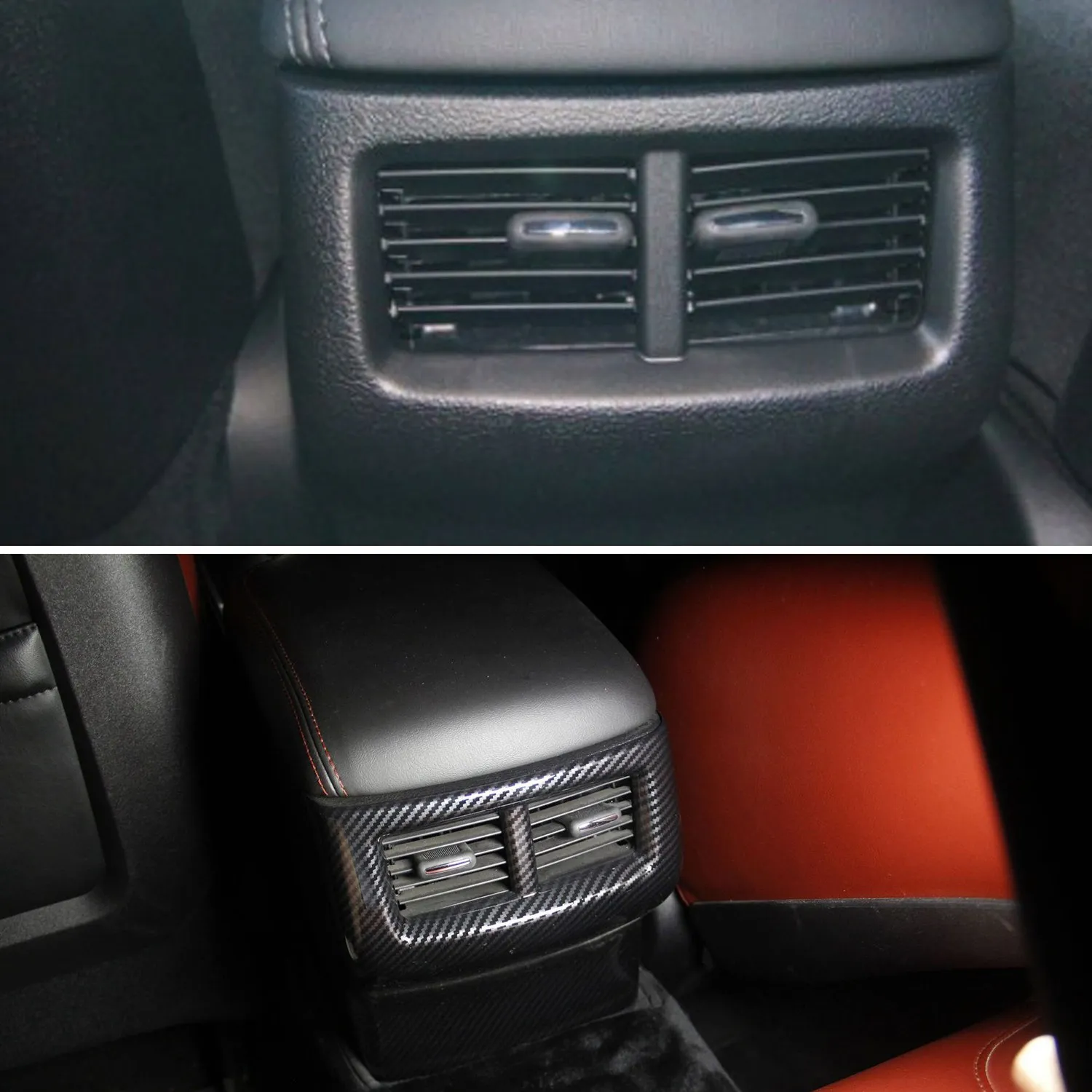 Carbon Fiber Zadnej Opierke, klimatizácia Ventilačné Zásuvky Rám, Kryt Výbava pre Dodge Challenger-2020 Auto Styling