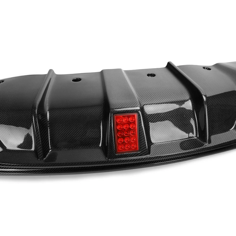 Carbon Fiber Zadné Pery Difúzor w/ LED Svetlo, Pasuje Na Mercedes Benz CLA Triedy W117 C117 CLA250 CLA45-2019 Zadný Nárazník Kryt