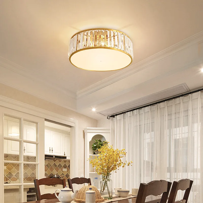 Crystal stropné svietidlá spálňa moderné kolo led stropné svietidlo obývacia izba svietidlo čiernej jedálenský stropné osvetlenie, zariadenie kuchyne