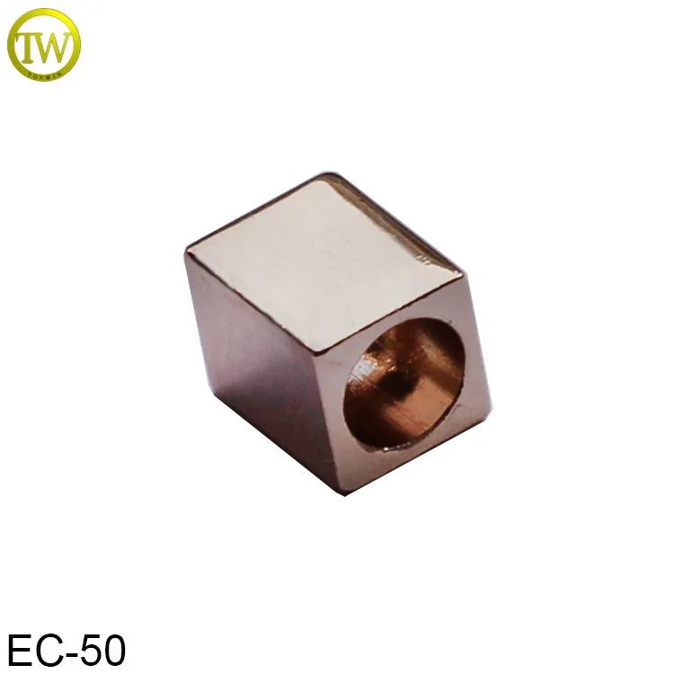 EC50 Kocka tvar vlastný kovové ukončenie kábel zátkou perličiek na plavky