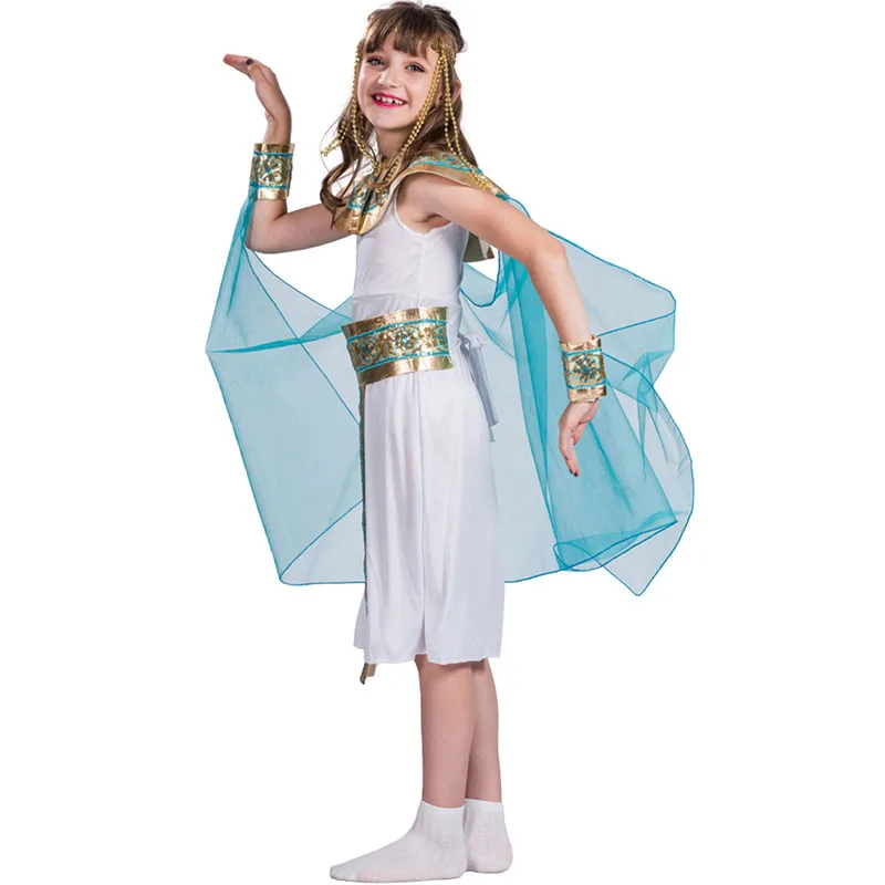 Film Kráľovná Kleopatra Kostým Dievča, Egyptská Kráľovná Kostým Oblečenie Deti Deti Halloween Karneval Kigurumi Fancy Dress Up