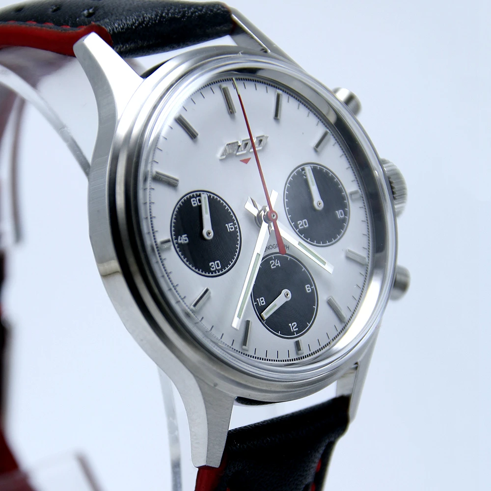 FOD 1963 Panda Chronograf Mechanické Hodinky Mužov Air Force Strane Vetra Vintage náramkové hodinky z Nerezovej Ocele Akryl Svietiace Hodiny
