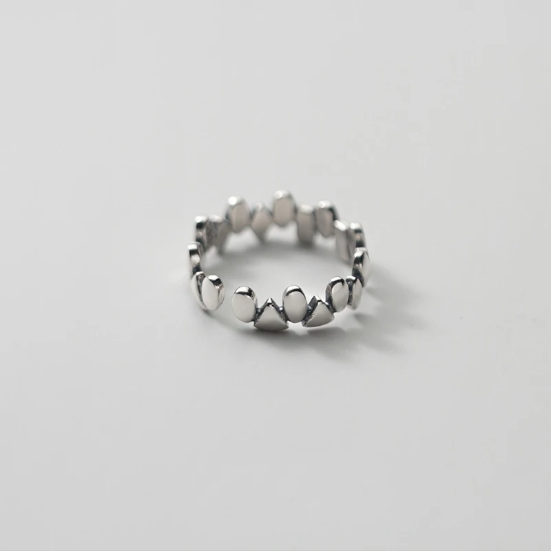 Ginin Nepravidelný Lesklý Oválne Geometrické 925 Sterling Silver Ring Pre Ženy, Ročník Módnej Darček K Narodeninám Upravené Prst Šperky
