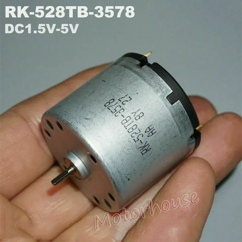 Micro RK-528TB-3578 Medi, Uhlíkovej Kefy Motor DC 1,5 V-5V 3V 4100RPM D-hriadeľ, Nízkou úrovňou Šumu Tichej Motora pre Čerpadlo Vzduch