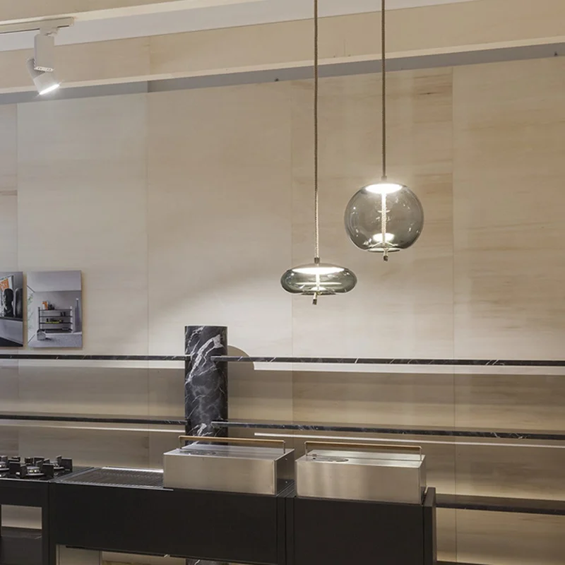Moderné stručné Sklo LED Svetiel Prívesok Svietidlo Suspendu Lano Visiace Lampy Dizajnér Domov Cafe Bar Restaurant Svietidlá