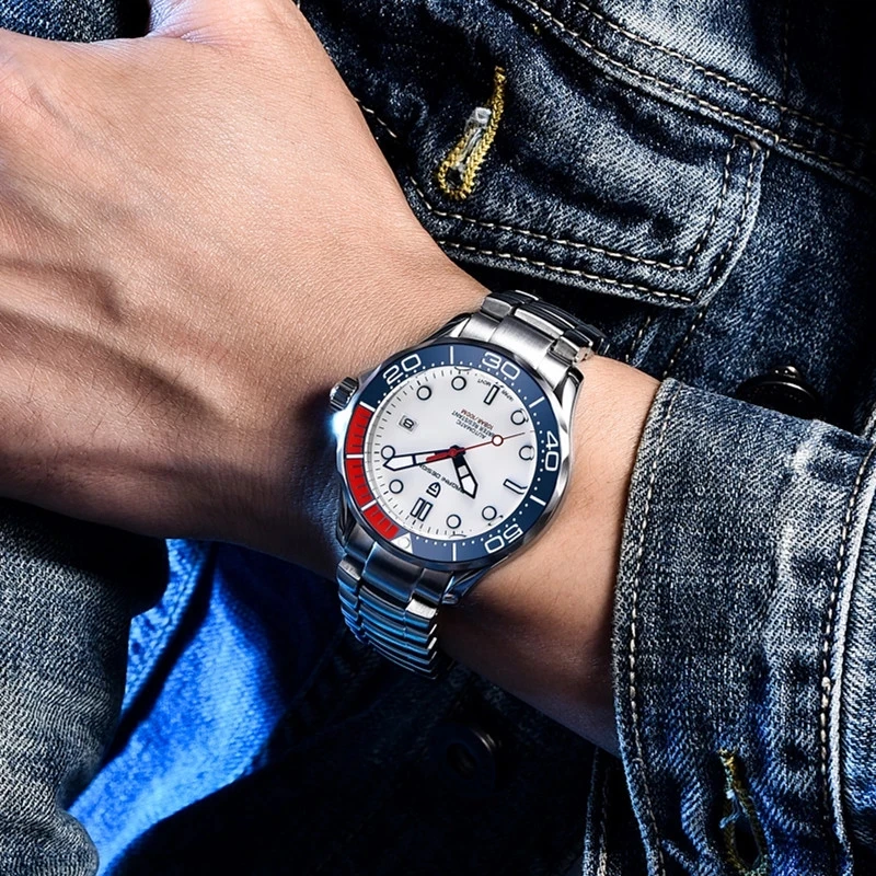 PAGANI DIZAJN 2020 Luxusné Muži Mechanické Náramkové hodinky z Nerezovej Ocele, Vodotesné 100M Top Značky Zafírové Sklo Muži Hodinky PD-1667