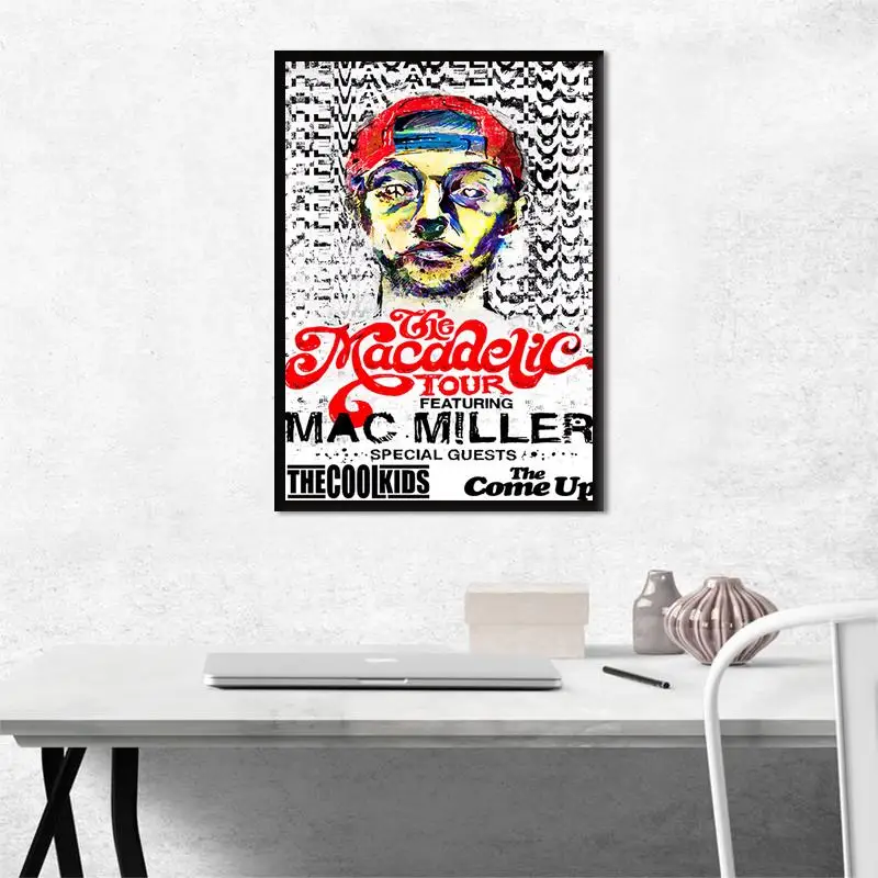 Plátno Tlačiť Wall Art Maliarske Umenie Obrázok Mac Miller Tour Plagát na Obývacia Izba Domova 1T