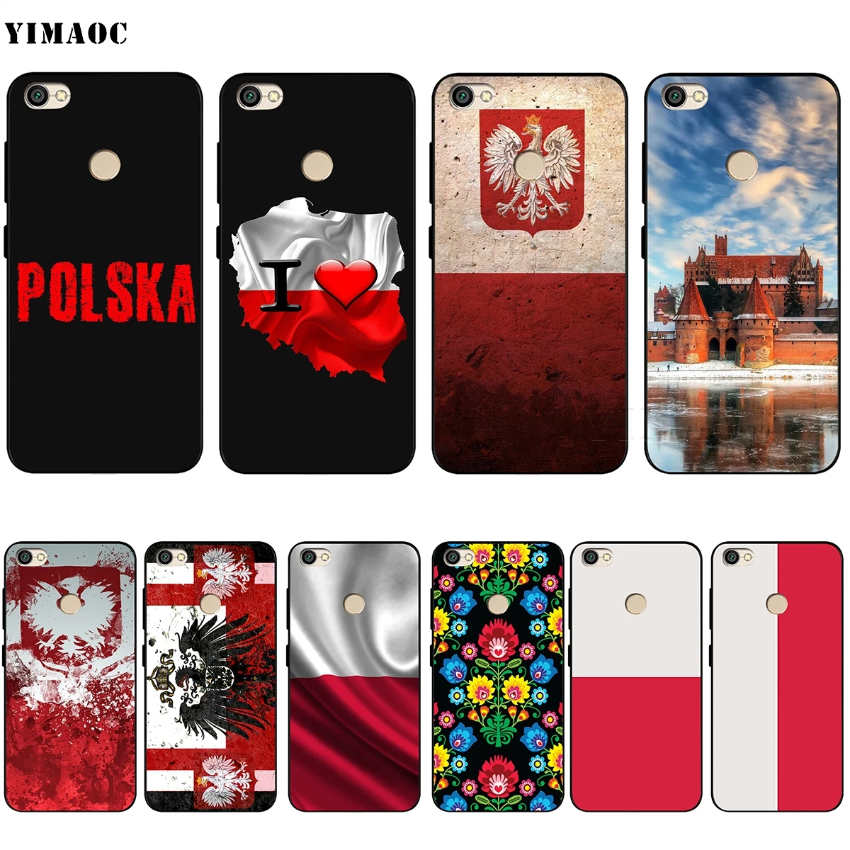 Poľsko Vlajka Prípade pre Xiao Redmi MI Poznámka MAX 3 6 6a 7 8 9 10 PREJDITE SE A1 A2 A3 Lite 8A F1 Pro