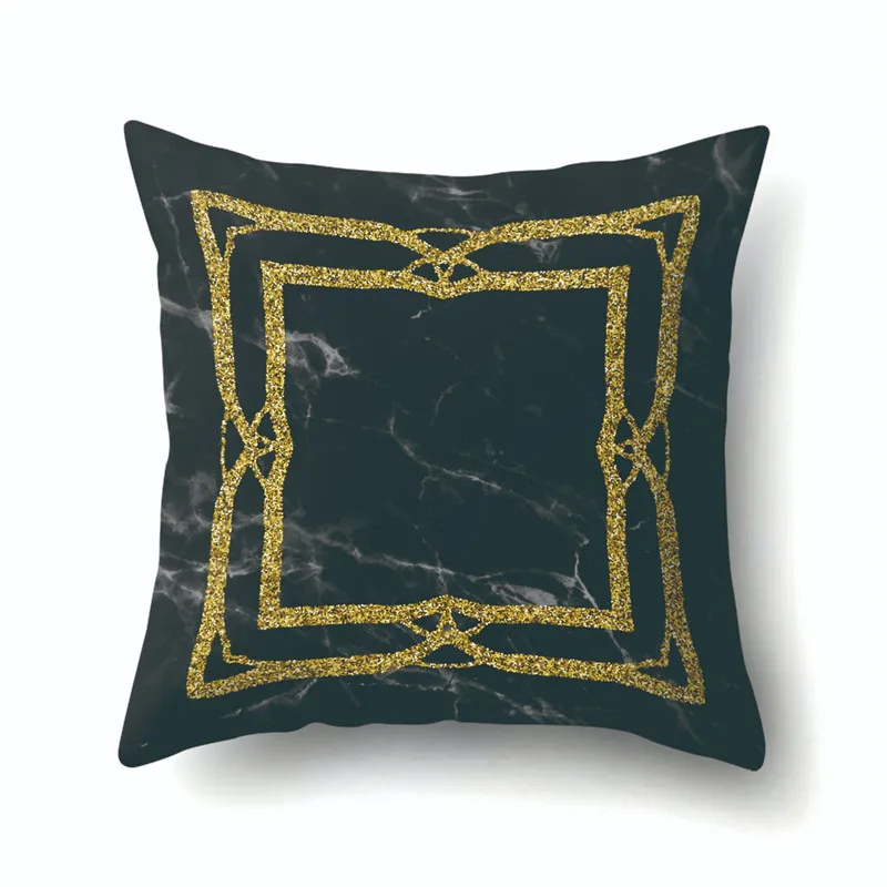 Smiry cestovné spanie polyester Čierny mramor kvet vankúš 45*45 cm moderná obývacia izba vankúš domova
