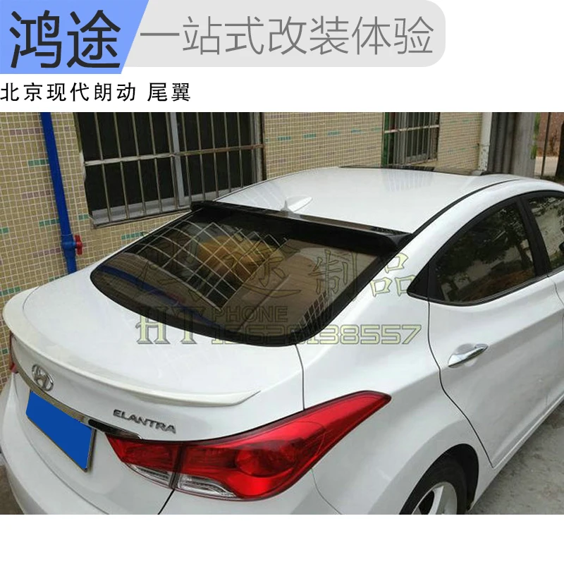 Vhodné na Hyundai ELANTRA upravené uhlíkových vlákien zadné krídlo, zadný spojler krídlo