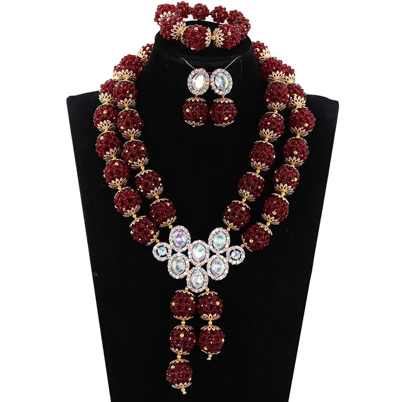 Vintage kvetinové svadobné šperky sady pre nevesty afriky crystal nigérijský korálky nastaviť doprava Zadarmo JB113