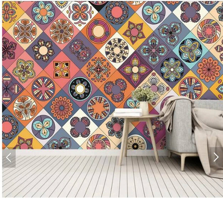 Vlastné 3D abstraktných de parede, geometrické mozaiky nástenné maľby pre obývacej izby, spálne, gauč pozadí steny domáce dekorácie, tapety