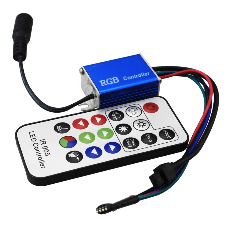 Vodeodolné RGB Controller DC12V 12A 4A*3 3CH IP65 s 17-Tlačidlo IR Bezdrôtové Diaľkové pre 5050 3528 LED Pásy Svetla