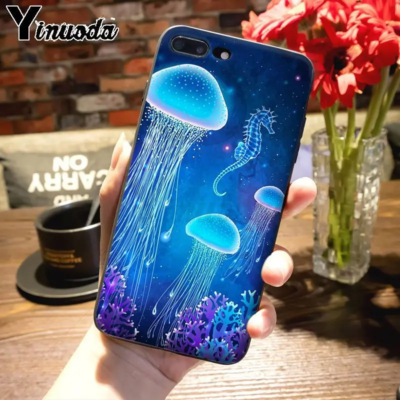 Yinuoda medúzy zvierat Vysoko Kvalitné Klasické High-end Telefón puzdro pre iPhone 7plus 6 7 8 8Plus X 5S, 11pro, puzdro