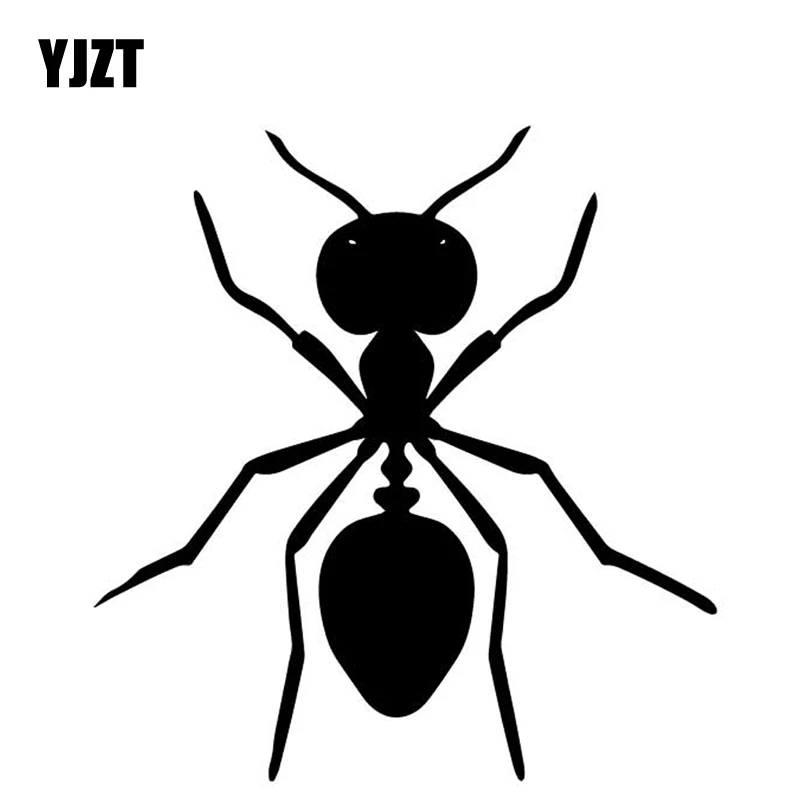 YJZT 14.4 CM*15.2 CM Ant Decorarion Vzor Auto Nálepky, Auto Kufor Príslušenstvo Vinyl Odtlačkový Čierna/Strieborná C4-2595