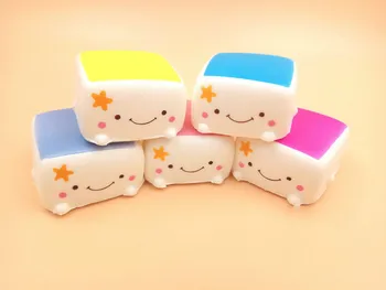 100ks PU 6typ kawaii Japonsko Bean tvaroh tofu rozmliaždeniu kúzlo pomaly rastúce Simulované Hračky Pre Deti