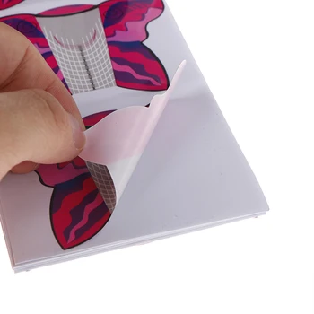 100ks/veľa Motýľ nail art formy Nechtov dodávky tools Nail Art Tip Predĺženie Nechtov Formy UV gél