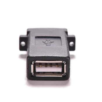1PC USB 2.0 Žien a Žien Zásuvky Panel Mount Adaptér Zásuvky Nástenné Dosky Plug Štandard USB 2.0 Žena Spojka Kábel Konektor