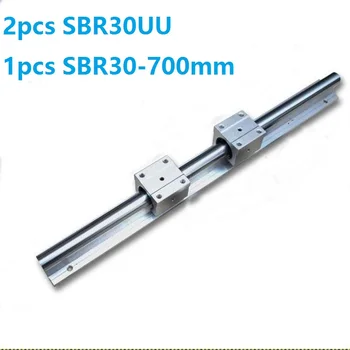1pcs SBR30 -L 700 mm podporu železničnej lineárne príručka + 2ks SBR30UU lineárne ložiská bloky pre CNC časti