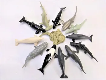 1set Hračka Animal Model-11pcs 7 cm Morského života(žralok,veľryby).Ocean Zvieratá Earty Štúdia.Gumené Darček.Akvárium Dekorácie d11