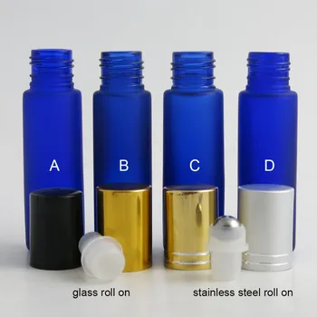 20 x 10 ml Mráz Kobaltová modrá sklo prejdite na Ampulky Parfum roll-on fľaša 10cc Prázdne esenciálny olej používať kozmetické balenia