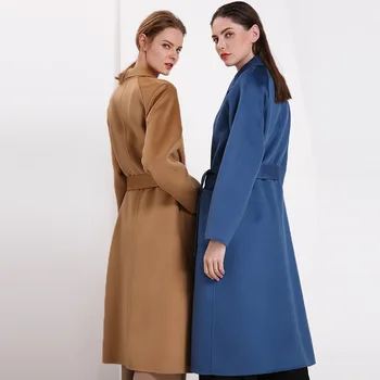 2020 Nový Jesenný, Zimný Kabát Ženy Elegantné Cashmere Ženy Kabát Koeran Vlny Kabát Ženy Kabát Abrigos Para Mujer AW818 YY1543