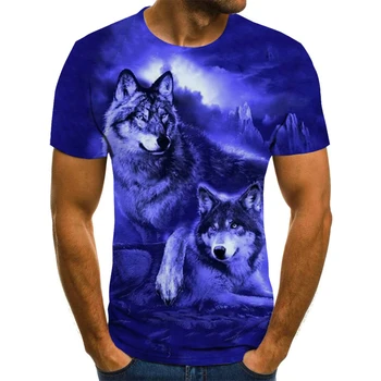 2020 lete nové 3D vytlačené T-shirt zviera tlače pánske T-shirt bežné tlačené T-shirt O-krku hip-hop krátky rukáv veľkosť