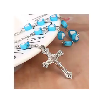 48 kusov Ježiša na kríži náramok Katolíckej láskavosti krst Šperky Strednej Ruženec Milosť Svätého Náboženské Ikonu Ruženec Náramok