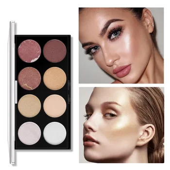 8 Farba Makeup Paleta Powder Blush Leskom & Matte Powder Blush Paletu Obrys A Zvýraznite make-up Kit nové