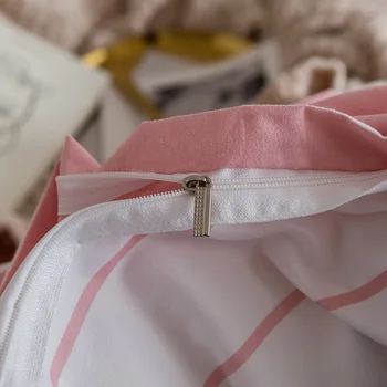 Aggcual pruhy posteľná bielizeň nastaviť king size ružová Polyester bytový textil posteľ kryt set pre dievčatá domova moderné 3d pinted be19