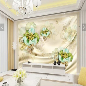 Beibehang Vlastné foto tapety 3d maľby 3d Európskej zlaté šperky kvet TV pozadie, tapety na steny, 3 d abstraktných de parede