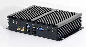 Bez ventilátorov Mini PC support PS 4G dual SIM LAN, HDMI, VGA 6*KOM RS485 RS232 Mini Stolný Počítač s Core i5 8250U i5 7267U i7 8550U