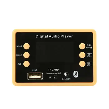 Bluetooth 5.0 MP3 Dekodér Rada Modul s Displejom 12V Auto USB MP3 Prehrávač WMA, WAV TF Card /USB / FM s Diaľkovým ovládačom