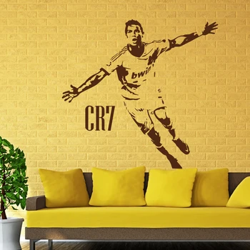 Cristiano Ronaldo Futbalový Hráč Nálepky Športy, Futbal Odtlačkový Prilby Detská Izba Plagáty Vinyl Stenu Futbal Nálepky