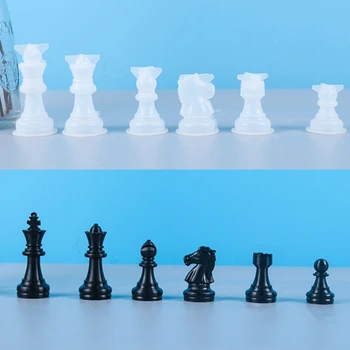 Crystal Epoxidové Živice Formy Medzinárodnej Šachovej Šachovnica, Odlievanie Silikónové Formy DIY Remeselnú Výrobu Nástrojov
