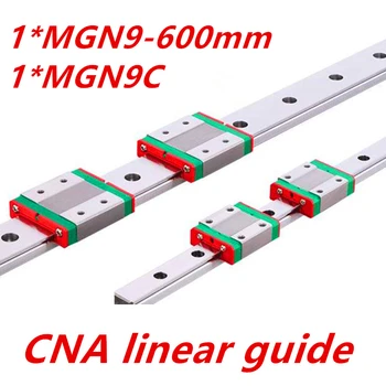 Doprava zadarmo 9mm Lineárne Sprievodca MGN9 L= 600 mm lineárny železničnej cesty + MGN9C alebo MGN9H Dlhé lineárne prepravu pre CNC X Y Z Osi
