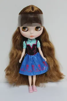 Doprava zadarmo veľké zľavy RBL-56DIY Nahé Blyth bábika narodeniny darček pre dievča, 4 farby, veľké oči bábiky s krásne Vlasy roztomilá hračka