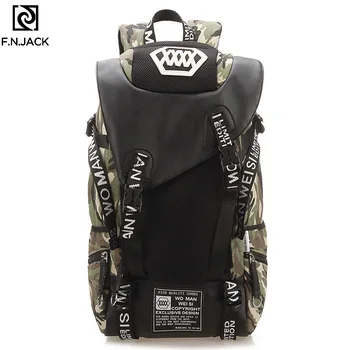 F. N. JACK nové kreatívne študent školské tašky cestovné tašky veľkú kapacitu chlapec notebook ramenný vonkajšie batoh mužov bagpacks 2019