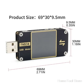 FNB38 Prúd Napätie Meter USB Tester QC4+ PD3.0 2.0 PPS Rýchle Nabíjanie Protokol Jy03 20 Dropship