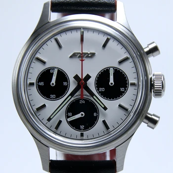 FOD 1963 Panda Chronograf Mechanické Hodinky Mužov Air Force Strane Vetra Vintage náramkové hodinky z Nerezovej Ocele Akryl Svietiace Hodiny