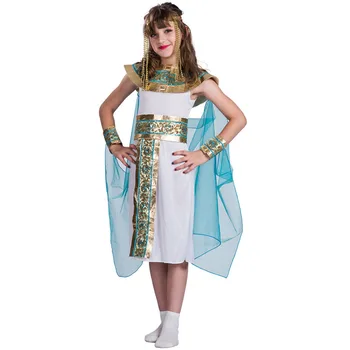 Film Kráľovná Kleopatra Kostým Dievča, Egyptská Kráľovná Kostým Oblečenie Deti Deti Halloween Karneval Kigurumi Fancy Dress Up