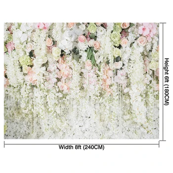 Funnytree fotografie pozadí kvetinové steny svadobné dekor láska pozadie photocall photo studio tlačené